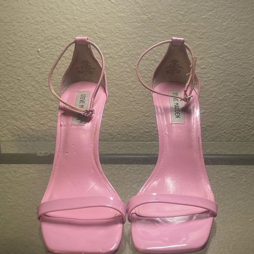 Steve Madden Blush Pink Ankle Strap Heels - Picture 3 of 4